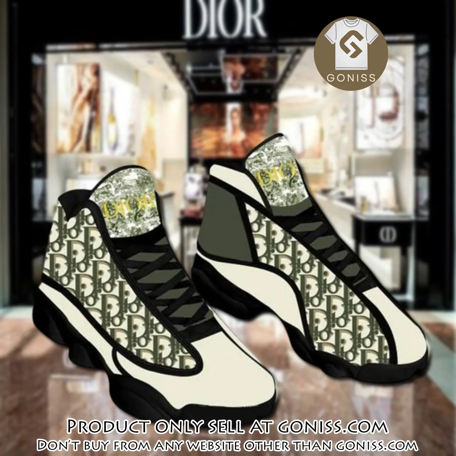 Dior luxury moss green air jordan 13 shoes hot  dior sneakers gifts for men women gn5127062